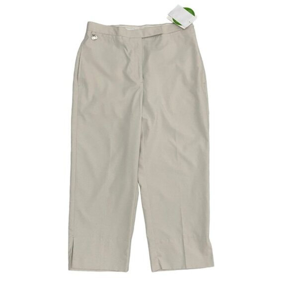 Lizgolf essentials Anissa Liz Claiborn golf crop pants lightweight beige 10 - Picture 6 of 14